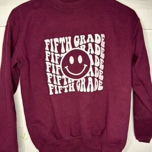 Gildan Maroon Fifth Grade Kids Sweater